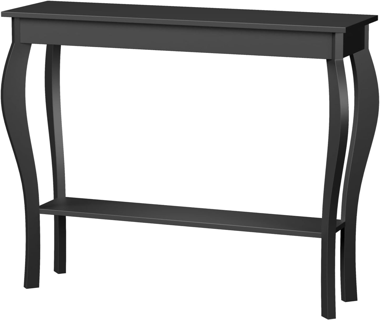 Narrow Console Table, Chic Accent Sofa Table, Entryway Table, Black